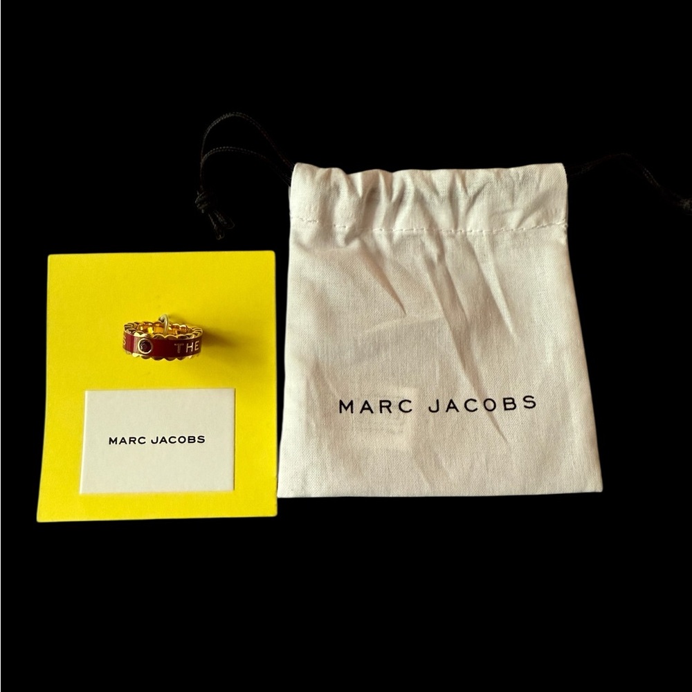 New Marc Jacobs Red and Gold Statement Ring sz6